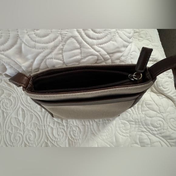 Vtg Evan Picone Brown Tan Crossbody Bag - Picture 7 of 14